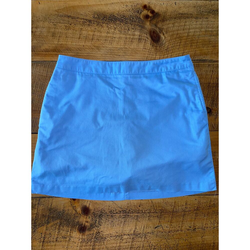 Womens Adidas Light Blue Tennis Athletic Athleisure Zip Pockets Skirt‎ Size 8
